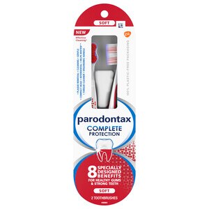 Parodontax Complete Protection Oral Care Soft Toothbrush for Healthy Gums and Strong Teeth, 2 CT