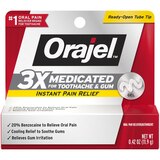 Orajel Instant Oral Pain Reliever Gel, 20% Benzocainel 0.42 OZ, thumbnail image 1 of 5