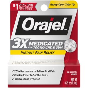 Orajel 3X Medicated For Toothache & Gum Gel, .25 Oz - 0.25 Oz , CVS