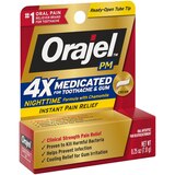 Orajel PM for Toothache & Gum Instant Pain Relief, Nighttime Formula with Chamomile, Oral Antiseptic and Astringent, Clinical Strength, 0.25 OZ, thumbnail image 2 of 5