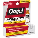 Orajel Medicated For Toothache & Gum Instant Pain Relief Liquid with 20% Benzocaine, 0.45 OZ, thumbnail image 2 of 5
