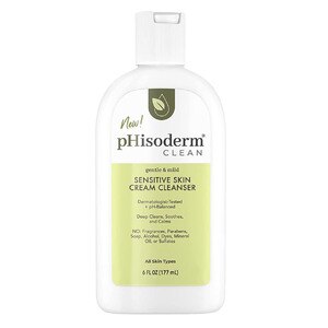 PHisoderm Clean Sensitive Skin Cream Cleanser, Fragrance-Free Face Wash, 6 Oz , CVS