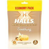 HALLS Throat Soothing Cough Drops, Honey Vanilla, 80 CT, thumbnail image 1 of 5