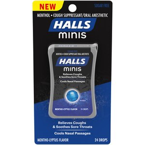 Halls Sugar Free Minis Cough Drops, Mentho-Lyptus, 24 Ct , CVS