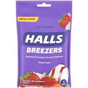 Halls Breezers Cough Drops - 25 Ct , CVS