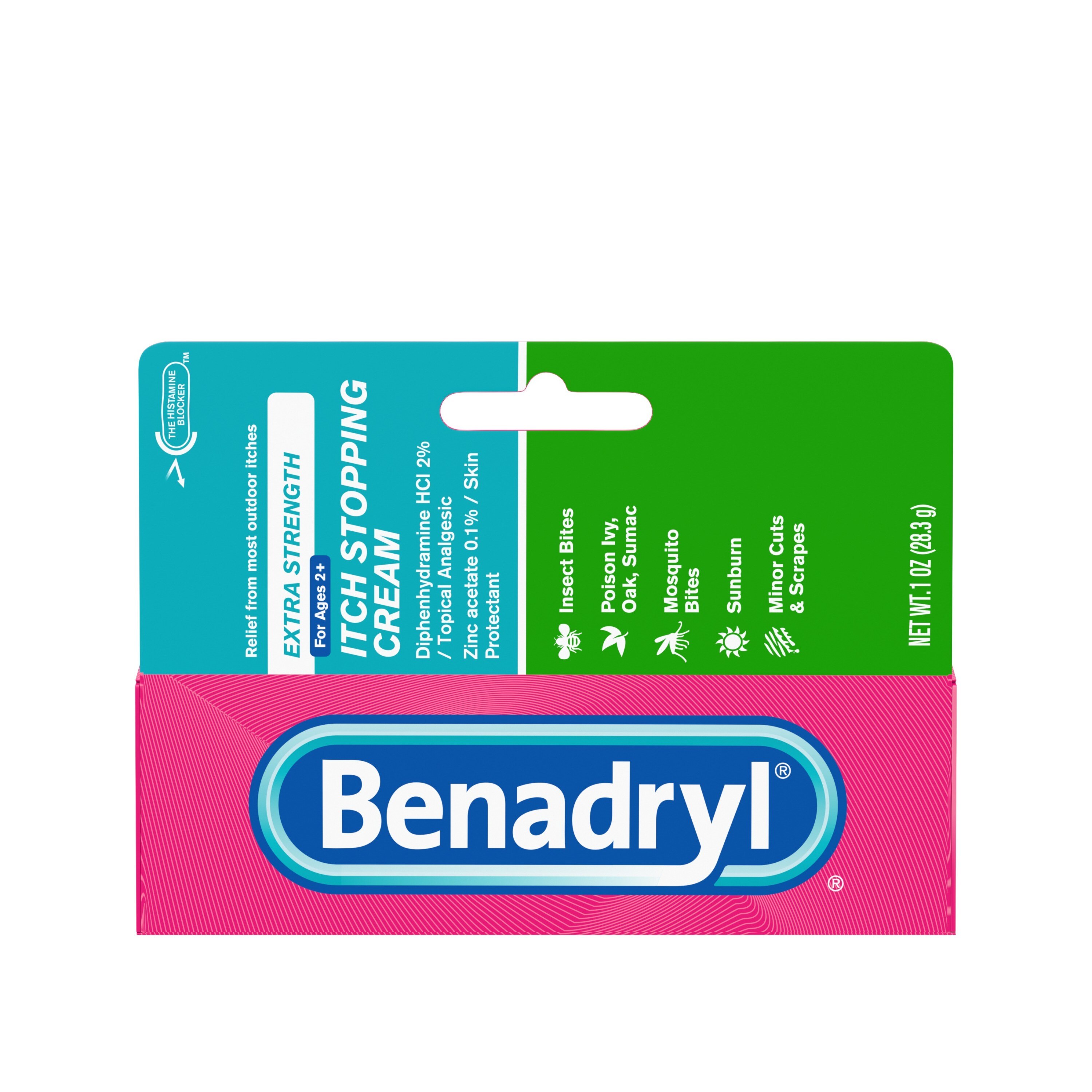Benadryl Itch Relief Cream, Topical Analgesic, 1 Oz , CVS