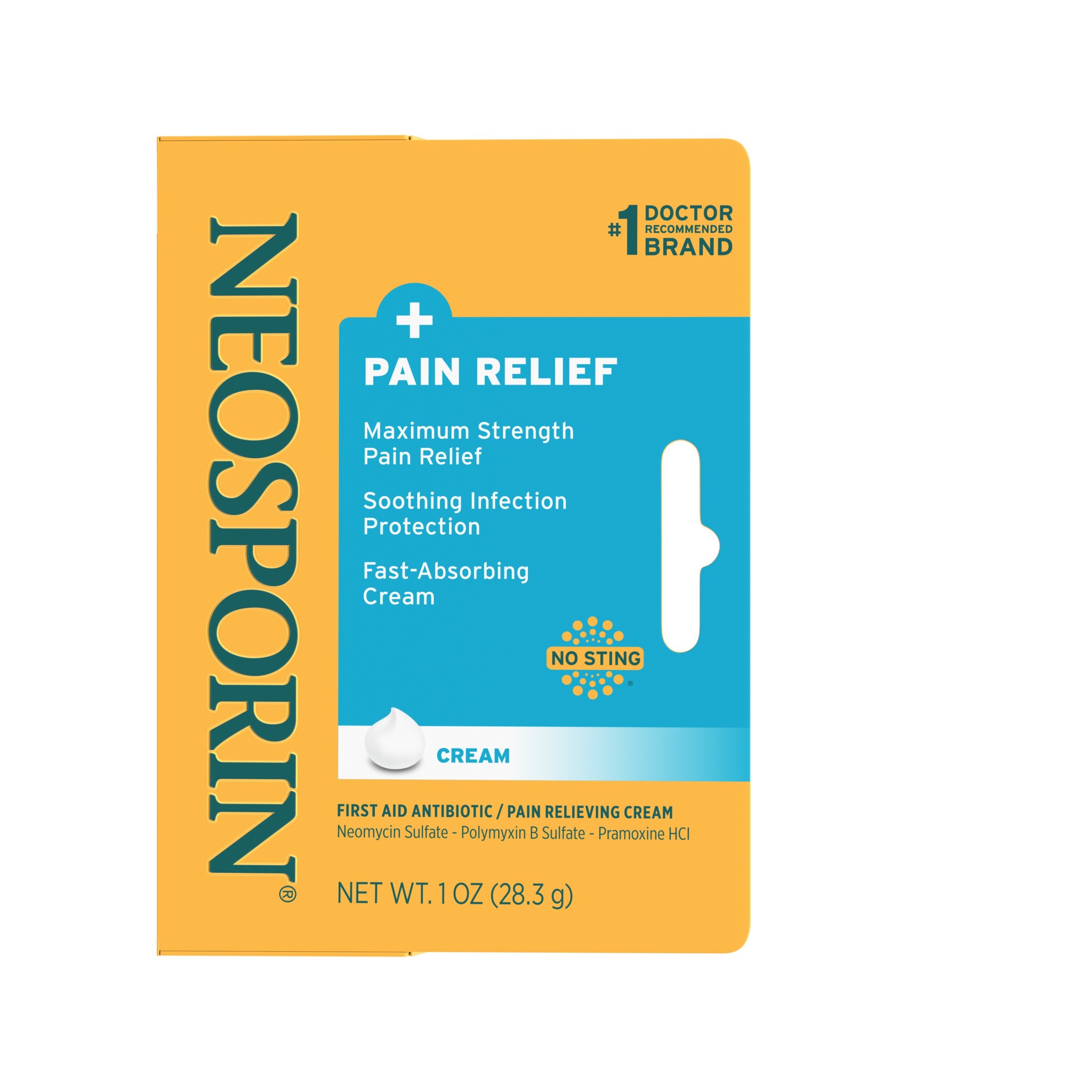 Neosporin - Crema calmante para protección de infecciones + alivio del dolor