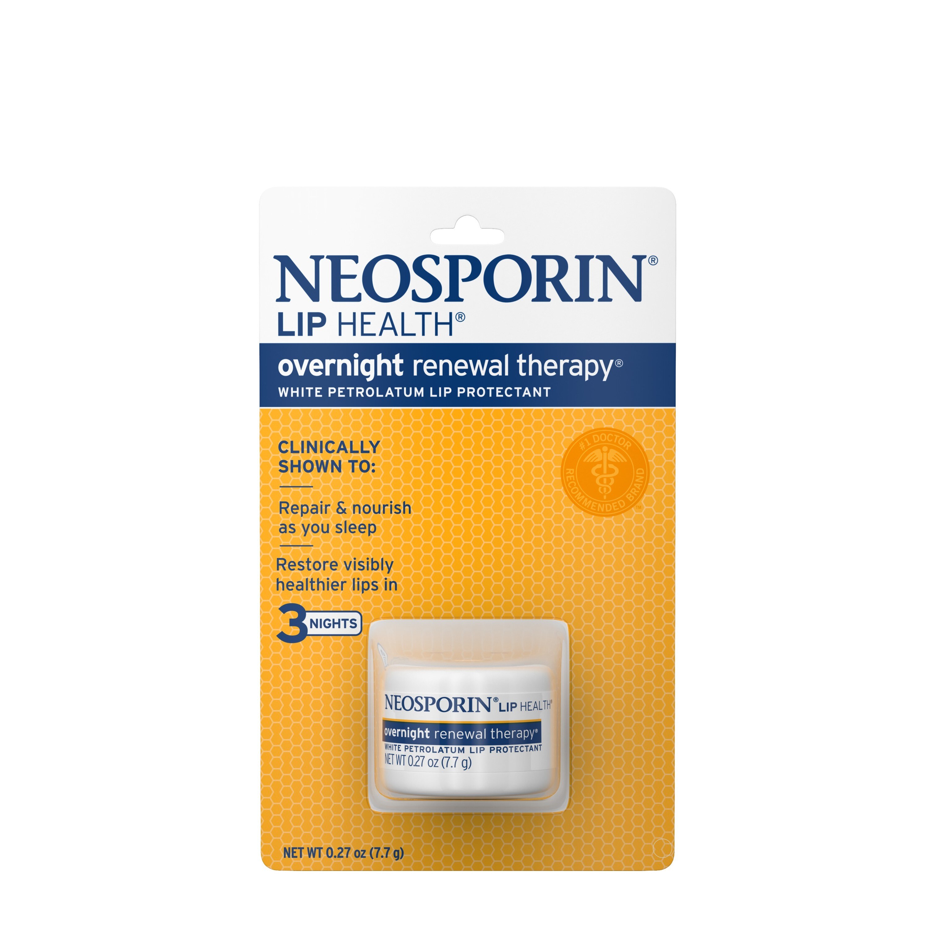 Neosporin Lip Health Overnight Renewal Therapy White Petrolatum Lip Protectant - 0.27 Oz , CVS