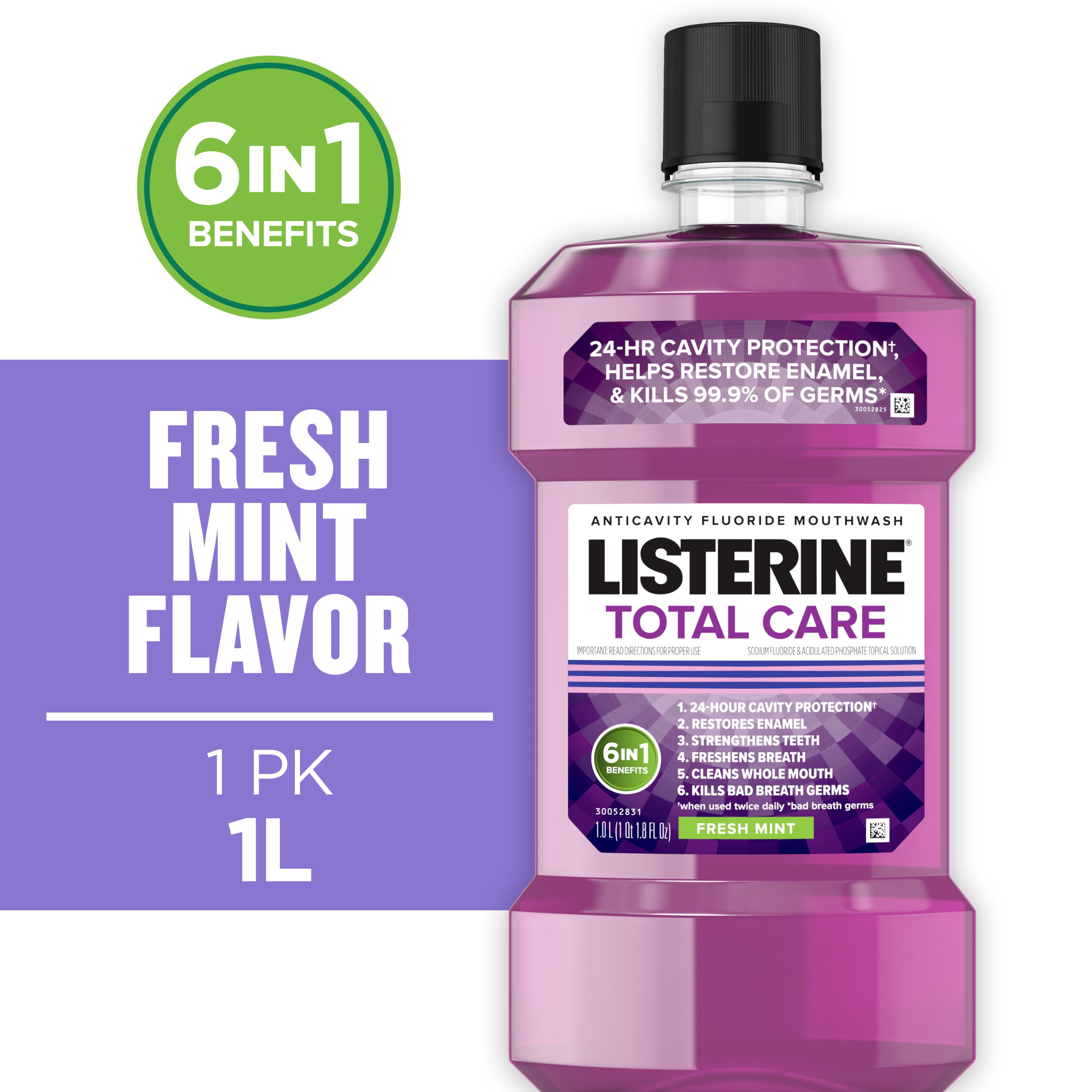 Listerine Total Care Anticavity Mouthwash Fresh Mint, 33.8 Oz , CVS