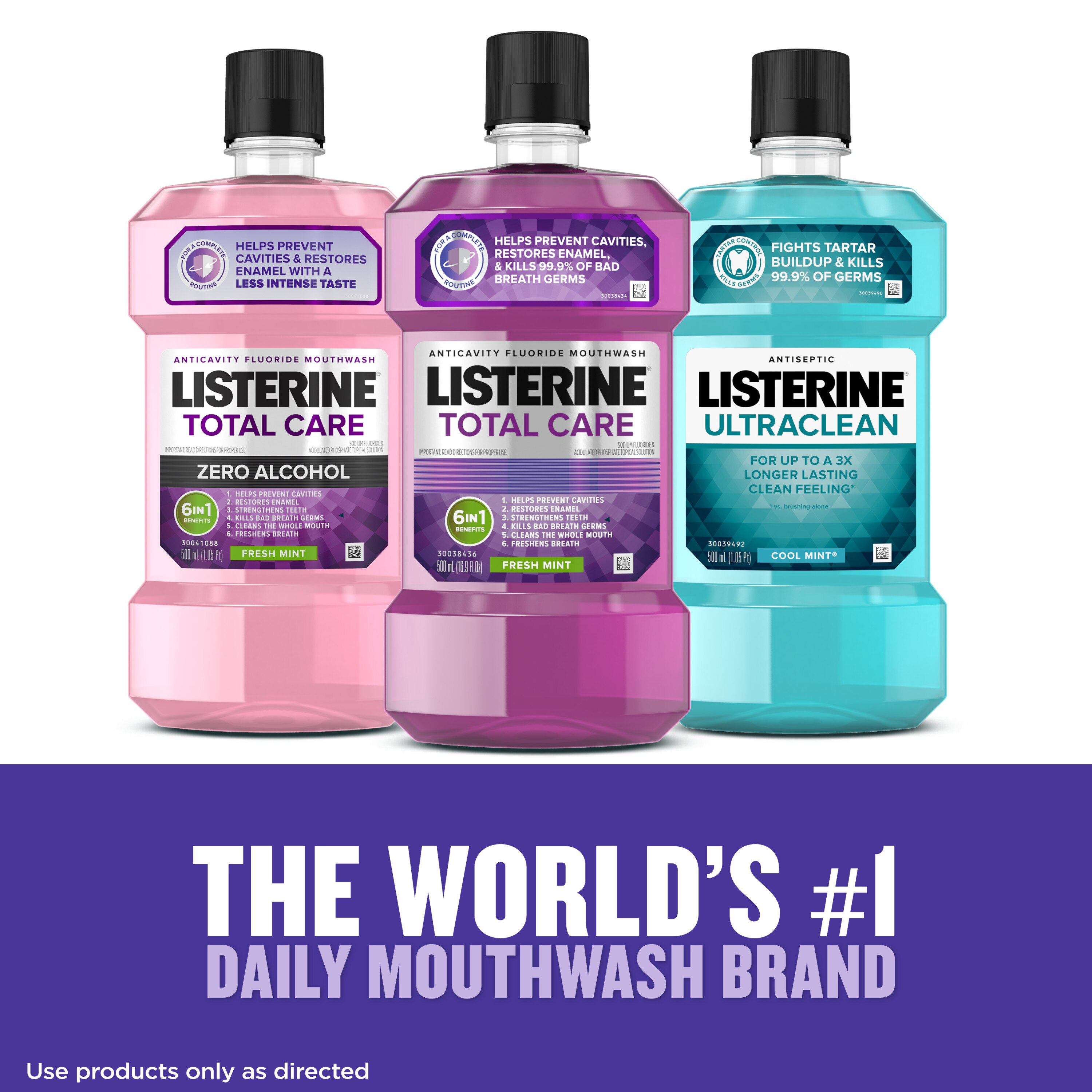 Listerine Total Care Anticavity Mouthwash, Fresh Mint Flavor Pick Up