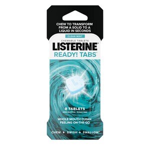  Listerine Ready! Tabs Chewable Mint Tablets, Clean Mint Flavor 
