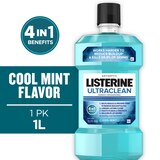 Listerine Ultraclean Antiseptic Antigingivitis Mouthwash for Tartar and Plaque, Cool Mint, thumbnail image 1 of 14