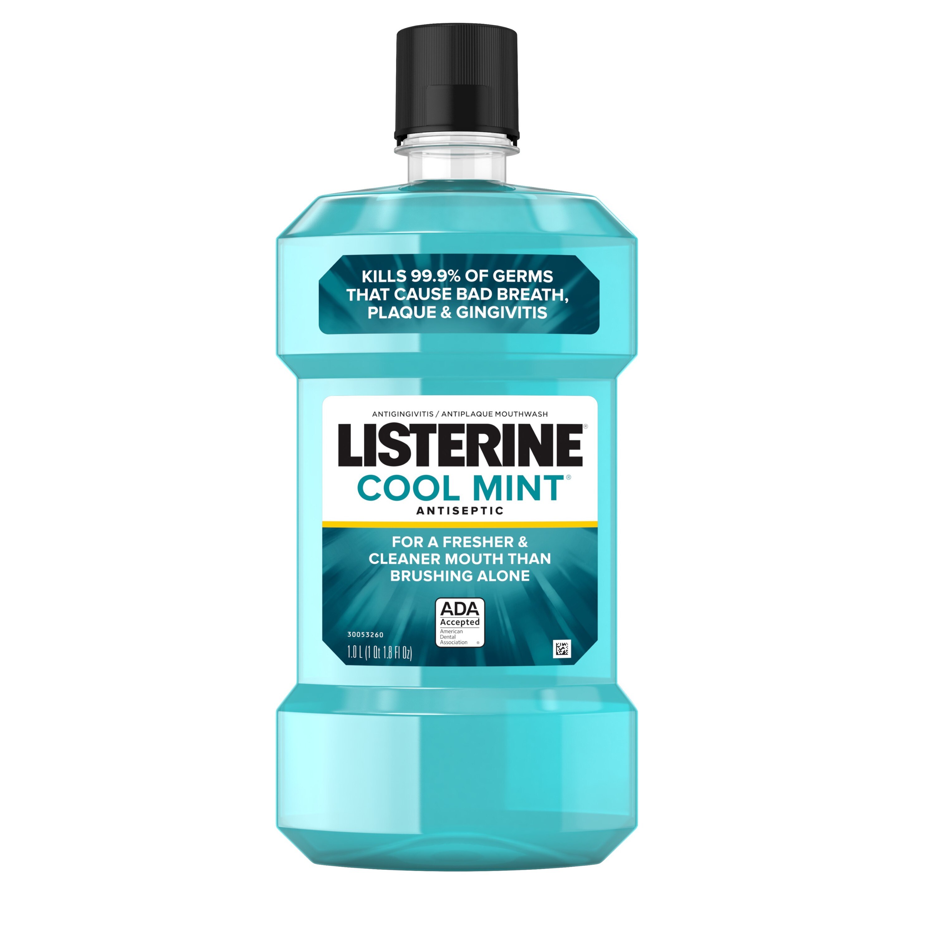 Listerine Cool Mint Antiseptic Mouthwash For Bad Breath, Plaque, And Gingivitis, 1 L - 33.8 Oz , CVS