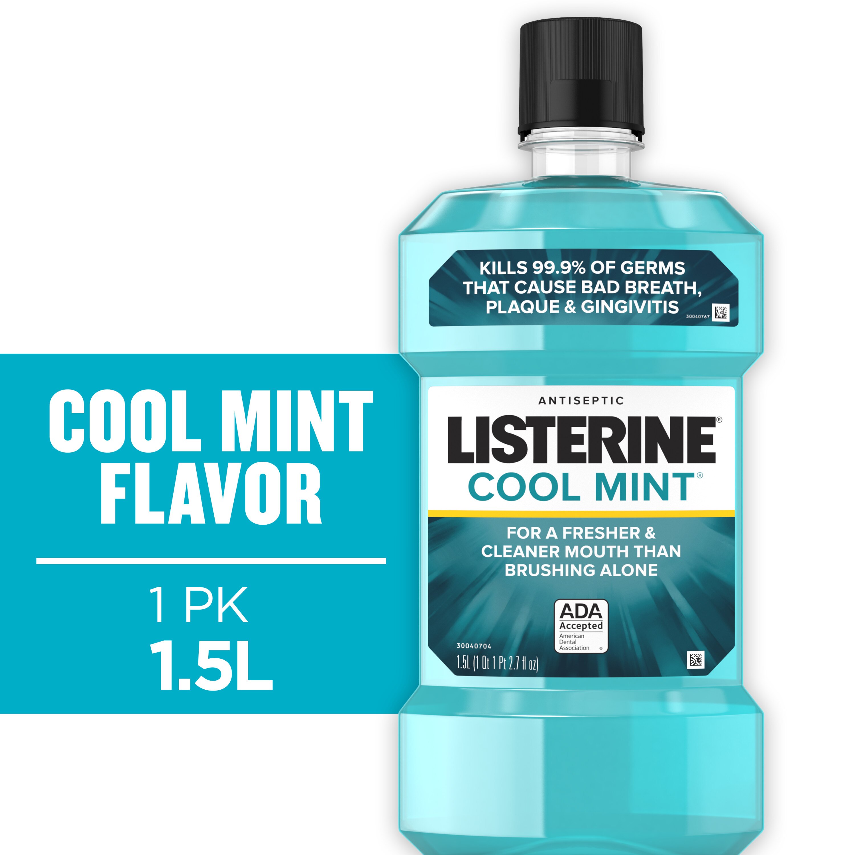 Listerine Cool Mint Antiseptic Mouthwash For Bad Breath, Plaque, And Gingivitis, 1.5 L - 50.7 Oz , CVS