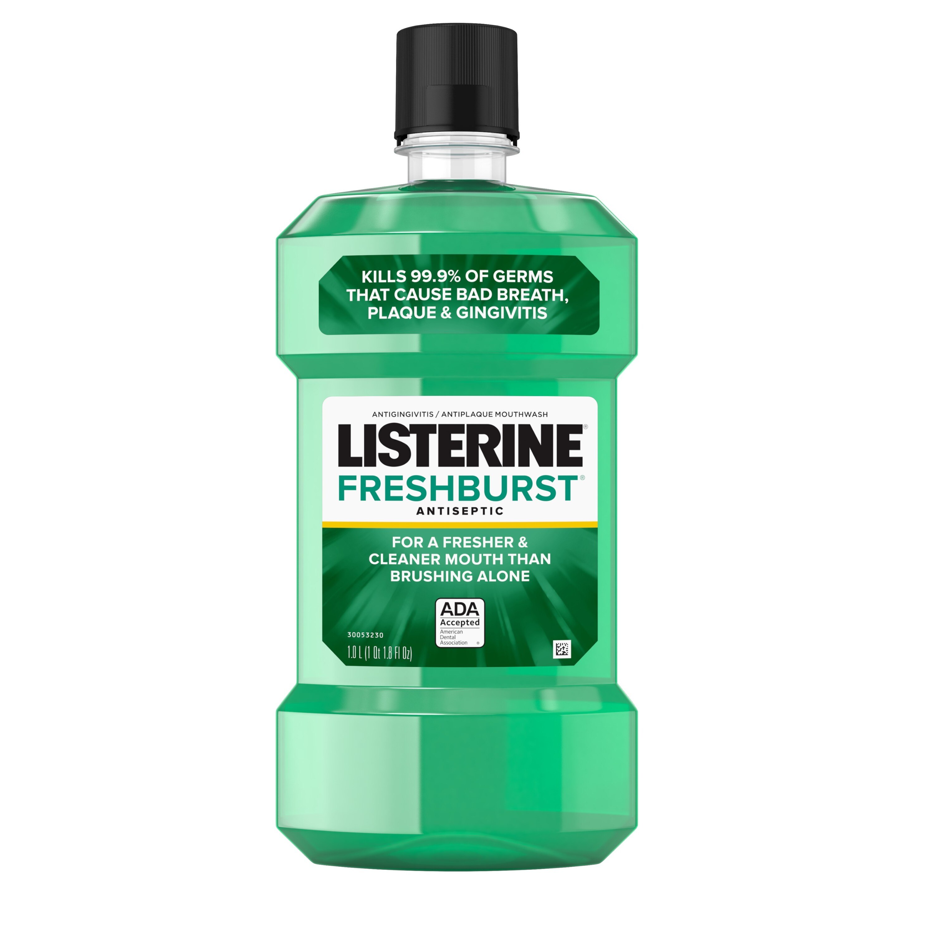 Listerine Antiseptic Mouthwash For Bad Breath, Plaque, And Gingivitis, Fresh Burst, 1 L - 33.8 Oz , CVS