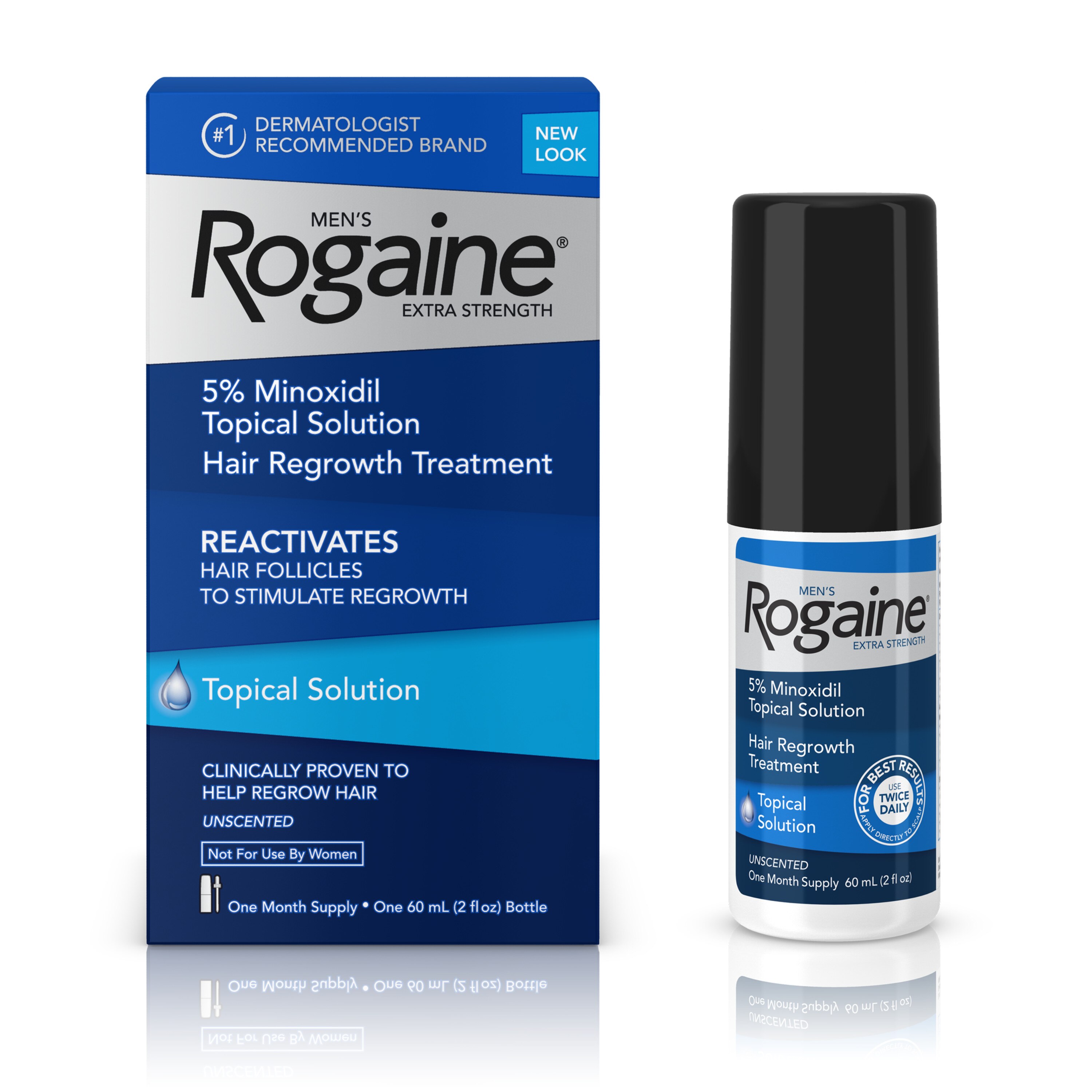 Rogaine Men's Extra Strength 5% Minoxidil Solution For Hair Regrowth, 1-Month Supply - 2 Oz , CVS