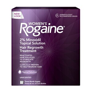 Rogaine - Solución tópica de minoxidil al 2% para mujeres, suministro para 3 meses