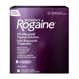 Rogaine Women's 2% Minoxidil Solution For Hair Regrowth, 3 Month Supply - 2 Oz , CVS