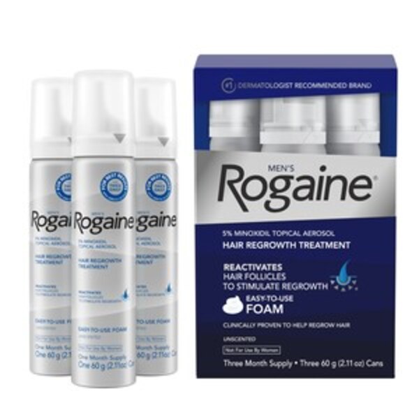 Rogaine Foam Men, 5% Minoxidil Treatment For Hair , 3 Month Supply -