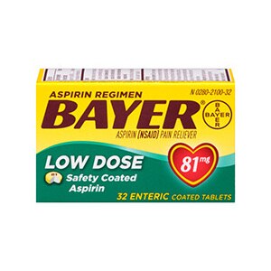 Aspirin Regimen Bayer, 81mg Enteric Coated Tablets, Pain Reliever/Fever Reducer