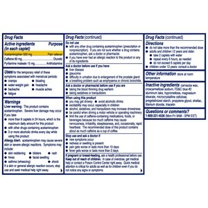 Midol Dosage Chart