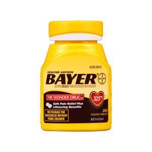 Bayer Genuine Aspirin 325 MG Coated Tablets, 200 Ct , CVS