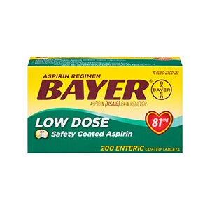 Bayer Low Dose Aspirin 81 MG Enteric Coated Talblets, 200 Ct , CVS