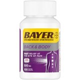 Bayer Back & Body Extra Strength Aspirin, 500mg Coated Tablets, Fast Relief, 100 ct, thumbnail image 2 of 7
