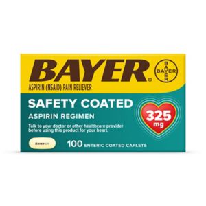 Bayer Aspirin 325 MG Enteric Coated Tablets, 100 Ct , CVS