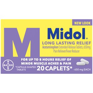 Midol Long Lasting Relief Capsules, 650 Mg, 20 Ct , CVS