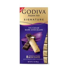 Godiva Signature Mini Bars 72% Cacao Dark Chocolate, 3.1 Oz , CVS