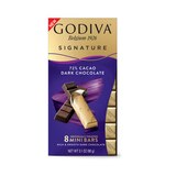 Godiva Signature Mini Bars 72% Cacao Dark Chocolate, 3.1 oz, thumbnail image 1 of 2