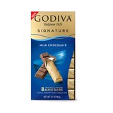 Godiva Signature Mini Bars Milk Chocolate, 3.1 oz, thumbnail image 1 of 2