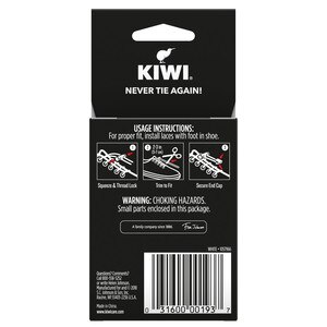KIWI Sneaker No-Tie Shoe Laces, White 