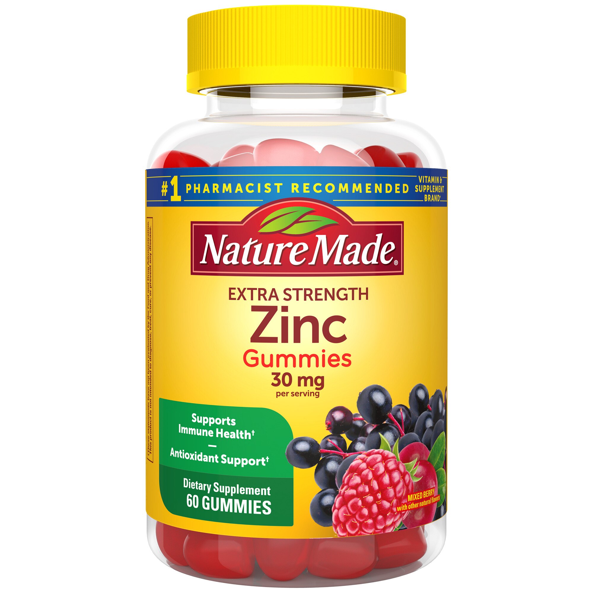 Nature Made Extra Strength Zinc Gummies, 30 Mg, 60 Ct , CVS