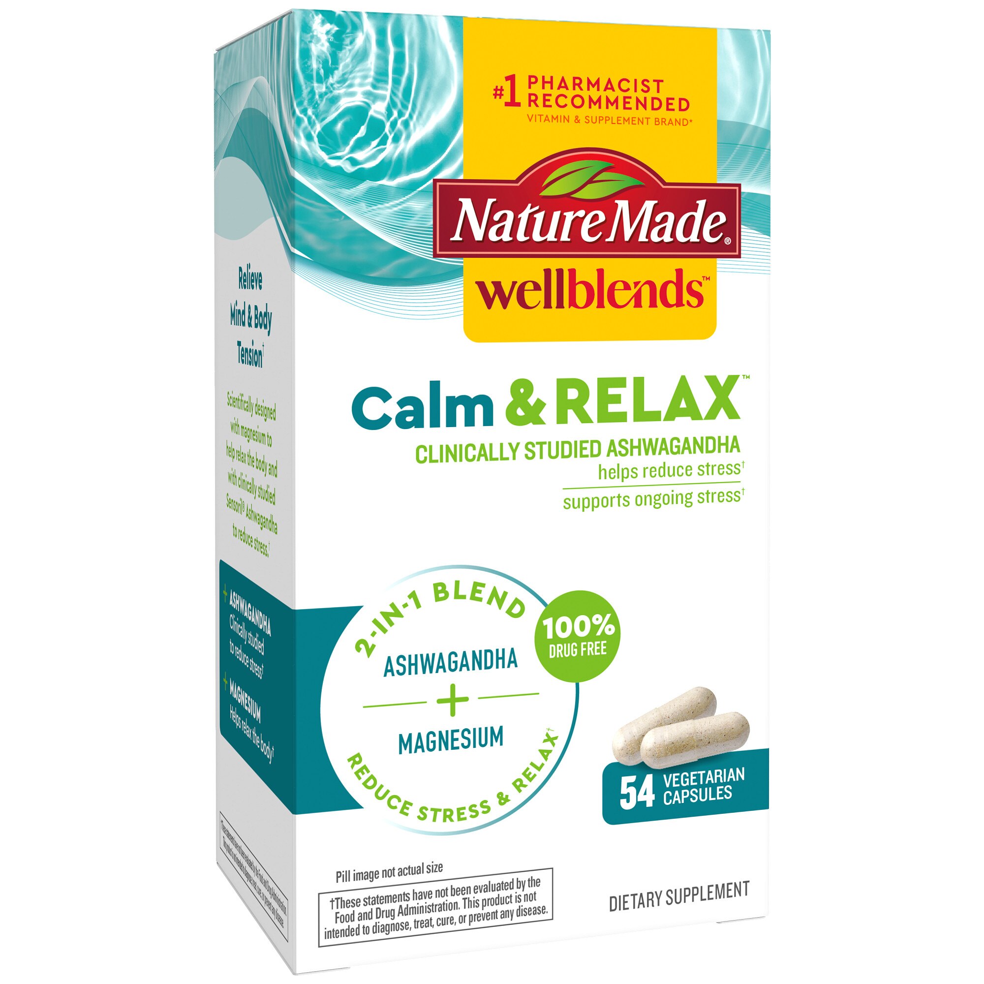 Nature Made Wellblends Calm & Relax Capsules, 54 CT