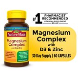 Nature Made Magnesium Complex with Vitamin D and Zinc Supplements, 60 CT, thumbnail image 2 of 13