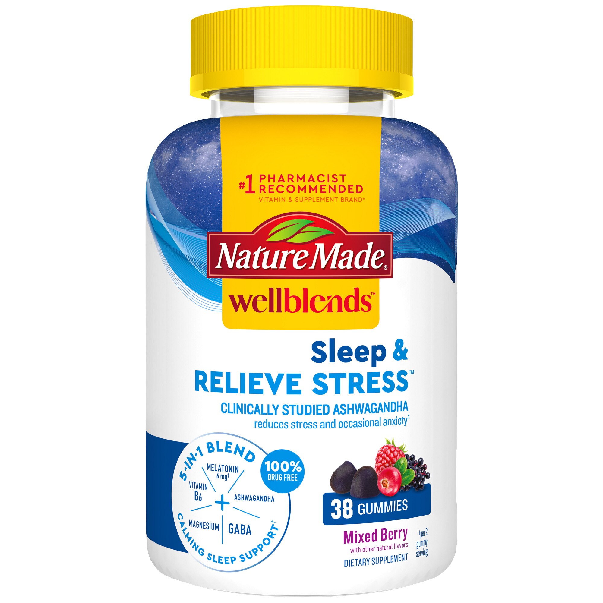 Nature Made Wellblends Sleep & Relieve Stress Gummies, 38 Ct , CVS