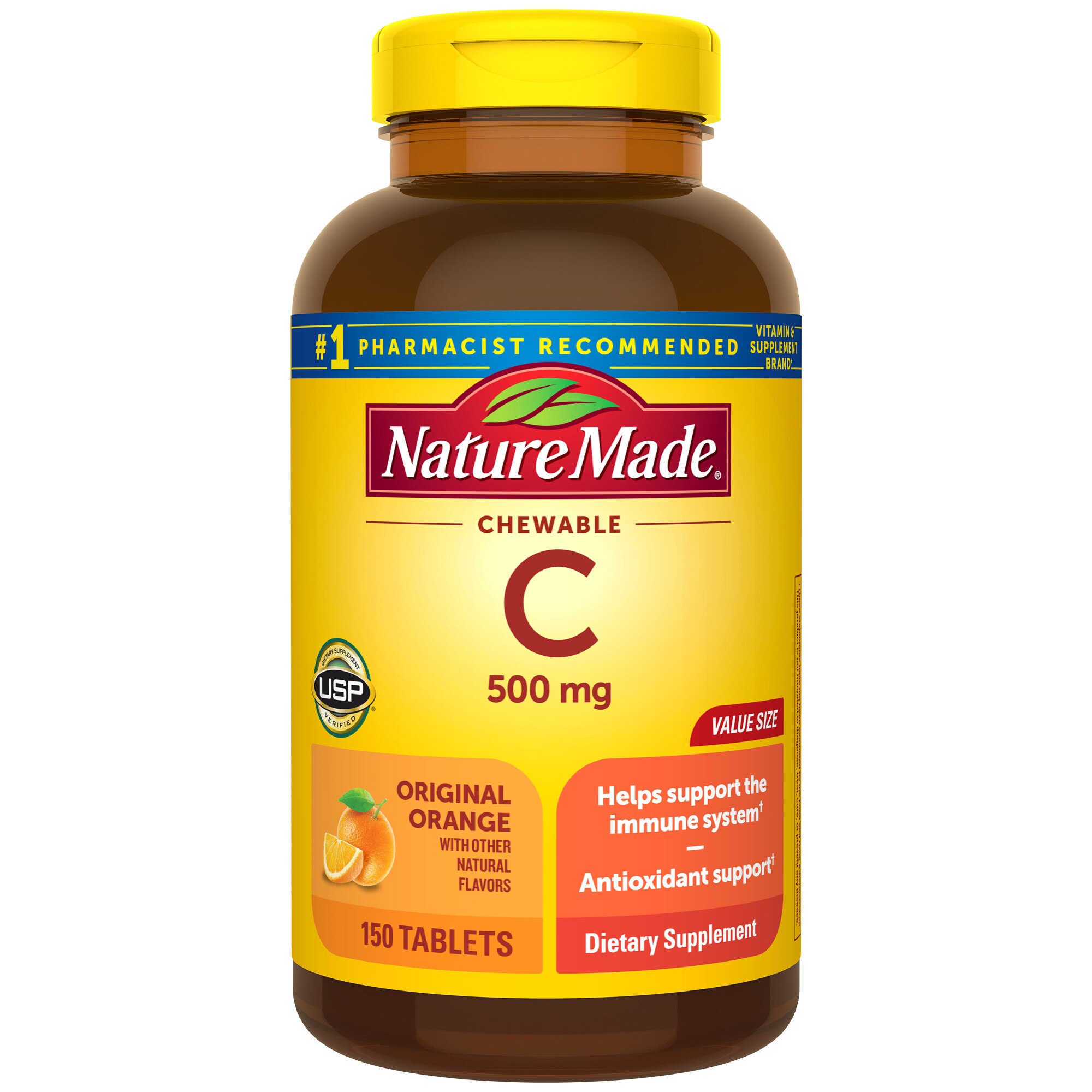 Nature Made - Vitamina C en tabletas masticables, 500 mg