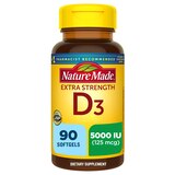Nature Made Ultra Strength Vitamin D3 Liquid Softgels 5000 IU, thumbnail image 1 of 9