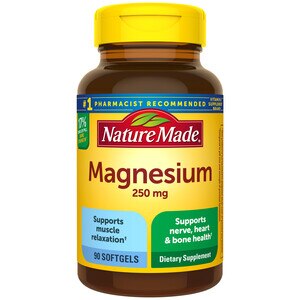 Nature Made Magnesium 250 Mg Softgels, 90 Ct , CVS