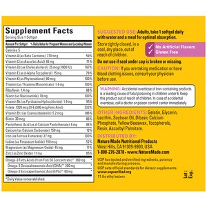 Nature Made Prenatal Multivitamin + 200 mg Softgels to Support Baby's 60 CT (FSA Eligible) CVS Pharmacy