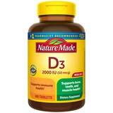 Nature Made Vitamin D3 2000 IU Tablets, 400 CT, thumbnail image 2 of 9