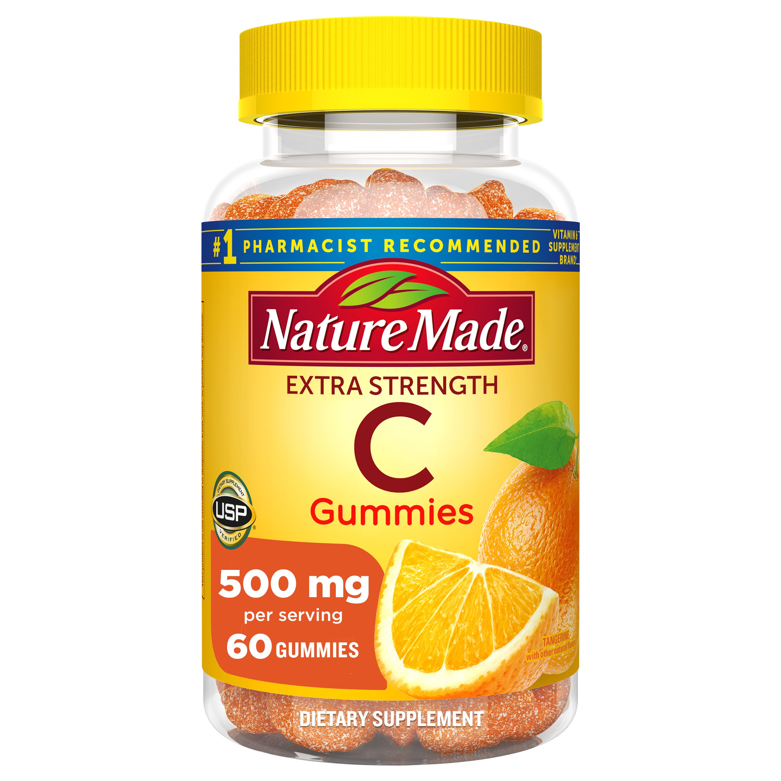  Nature Made Extra Strength Vitamin C Gummies 500mg, 60 CT 
