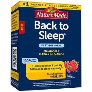  Nature Made Back to Sleep, Melatonin 1mg, 40 CT 