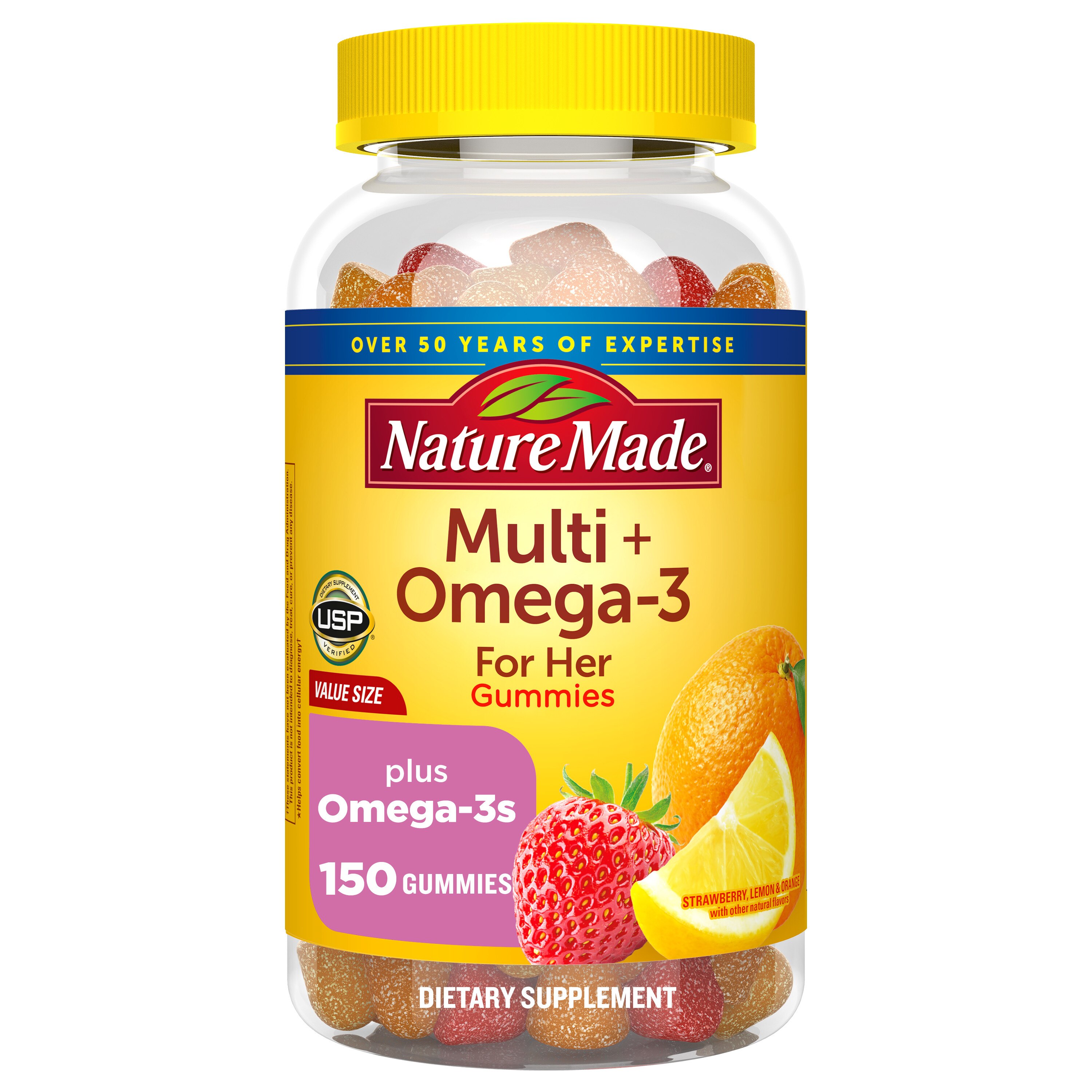 Nature Made Women's Multi + Omega-3 For Her Gummies, 150 Ct , CVS