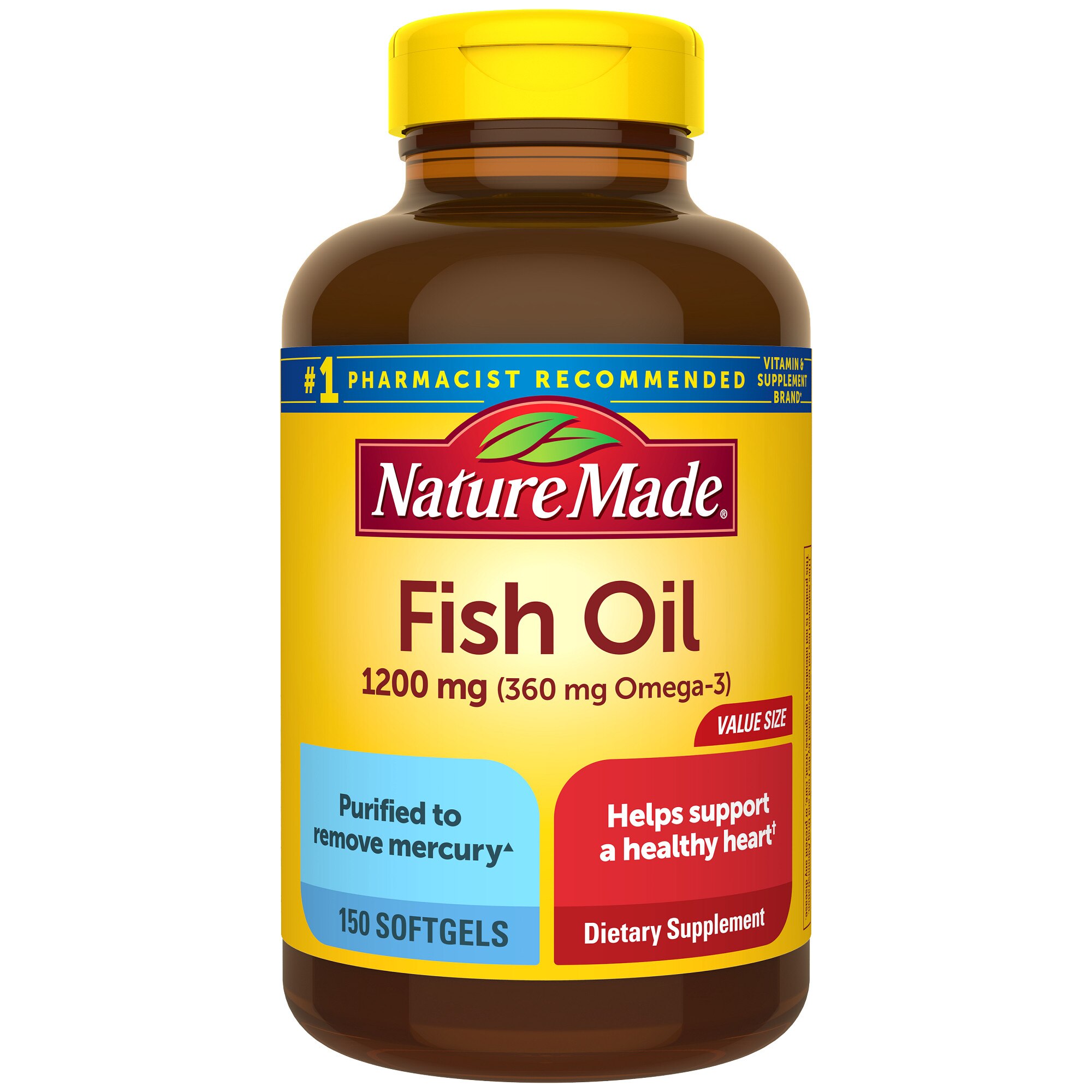 Nature Made Fish Oil 1200 Mg Softgels, 150 Ct , CVS