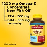 Nature Made Omega 3 Fish Oil 1200 mg Softgels, One Per Day, 100 CT, thumbnail image 3 of 9