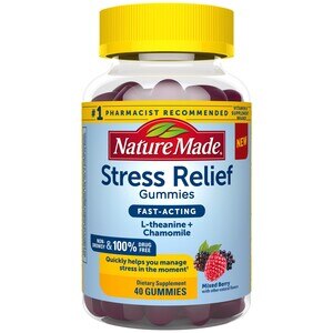  Nature Made Stress Relief Gummies, Mixed Berry, 40 CT 