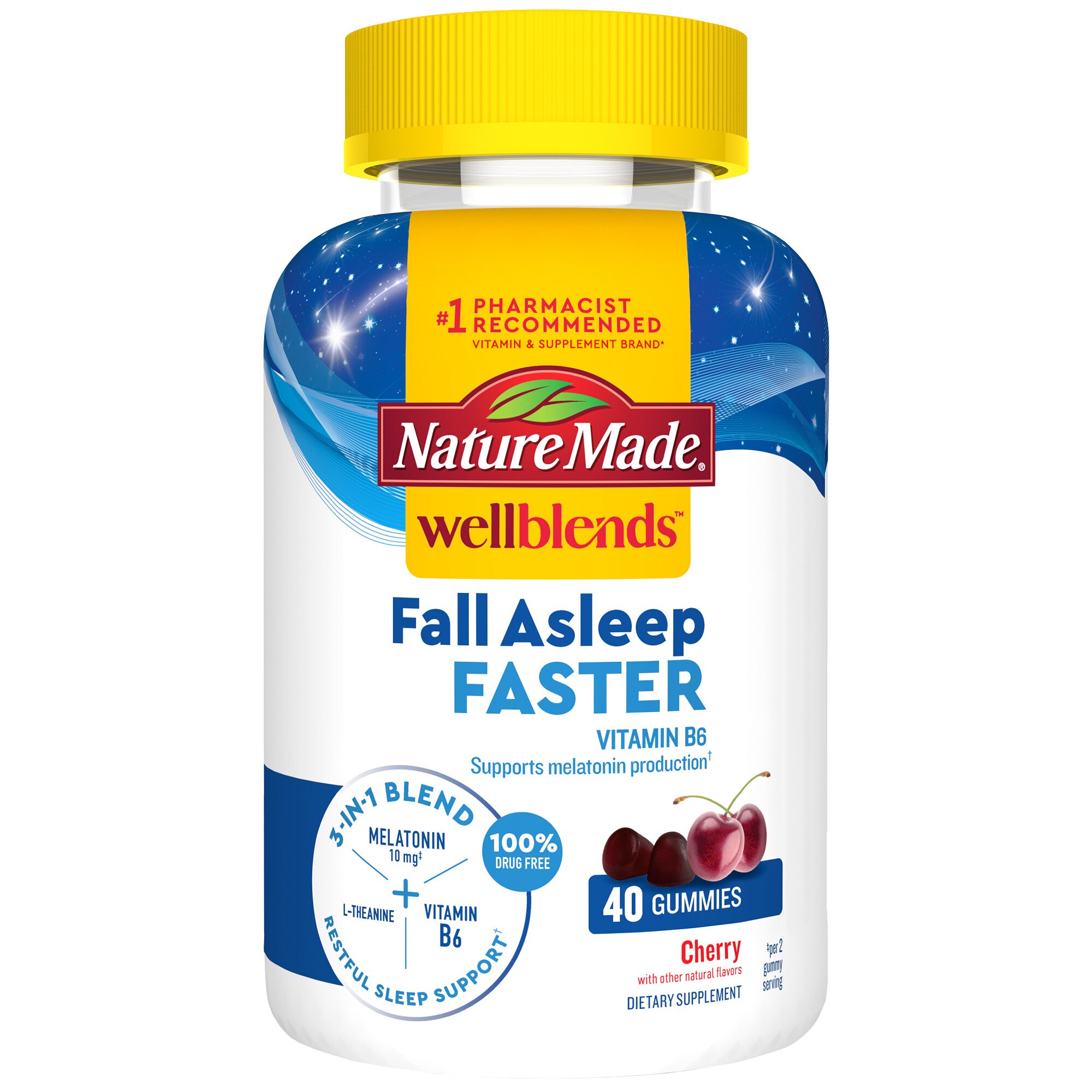 Nature Made Wellblends Fall Asleep Faster Gummies, 40 CT